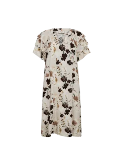 Freequent mekko Adney Dress, Moonbeam w. Coffee Bean