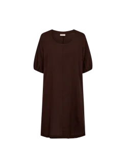 Freequent mekko Lava Dress, tummanruskea