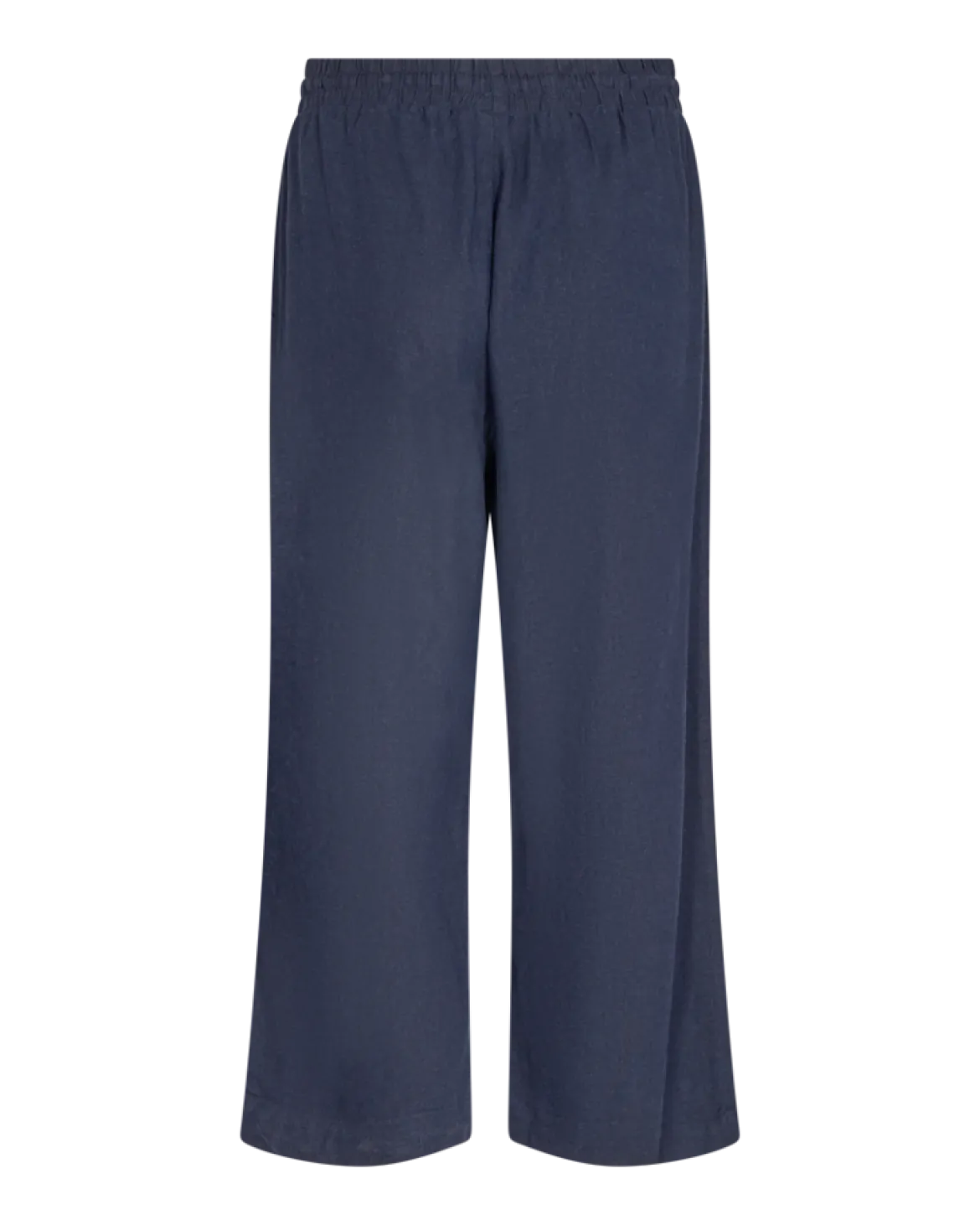 Freequent Naisten housut LA PANT 7/8 LINEN Tummansininen