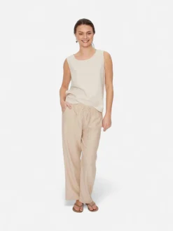 Freequent naisten housut Lava pant, Sand melange
