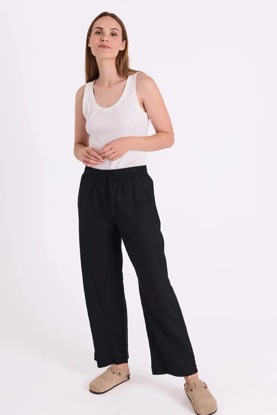 Freequent naisten housut Lava Ankle Pant, musta