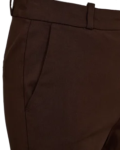 Freequent naisten housut Solvej Ankle Pant, tummanruskea