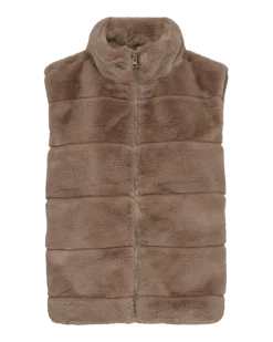 Freequent Naisten Liivi, FOXY VEST Vaalea Beige