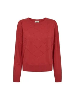 Freequent naisten neule, DODO PULLOVER Punainen