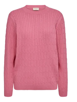 Freequent naisten neulepusero Dodo Pullover, pinkki