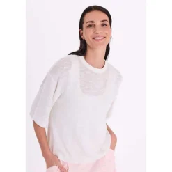 Freequent naisten neulepusero Vick, Brilliant white