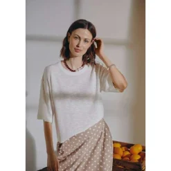 Freequent naisten neulepusero Vick, Brilliant white