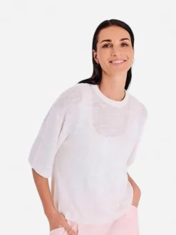 Freequent naisten neulepusero Vick, Brilliant white