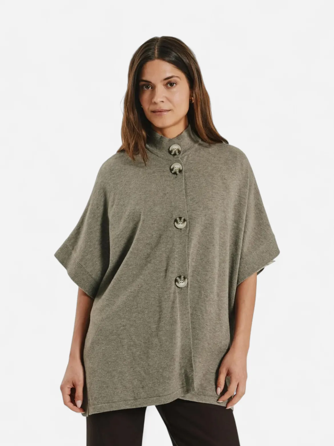Freequent naisten poncho Claura, Morel Melange