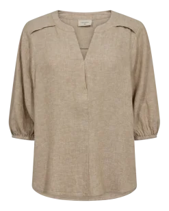 Freequent naisten pusero FQLava-Blouse, vaalea beige