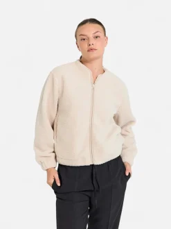 Freequent naisten takki K-TEDDY JACKET, hiekka