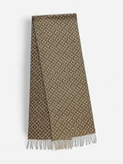 Gant huivi Pattern Woven Scarf, ruskea kuosillinen