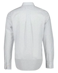 Gant kauluspaita Reg Poplin SS AOP Shirt, valkopohjainen kuosi