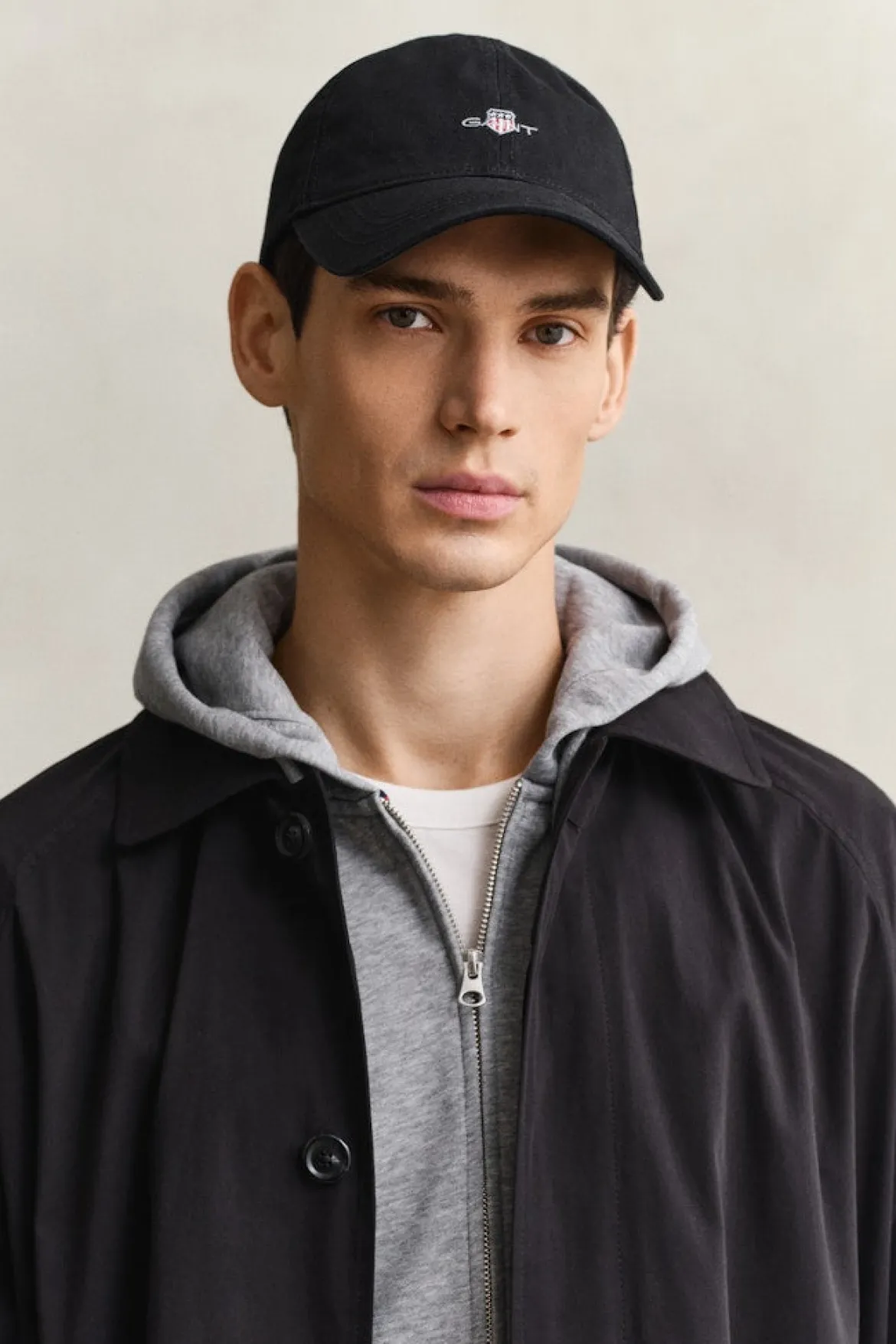 Gant lippis Shield Cotton Swill Cap, musta
