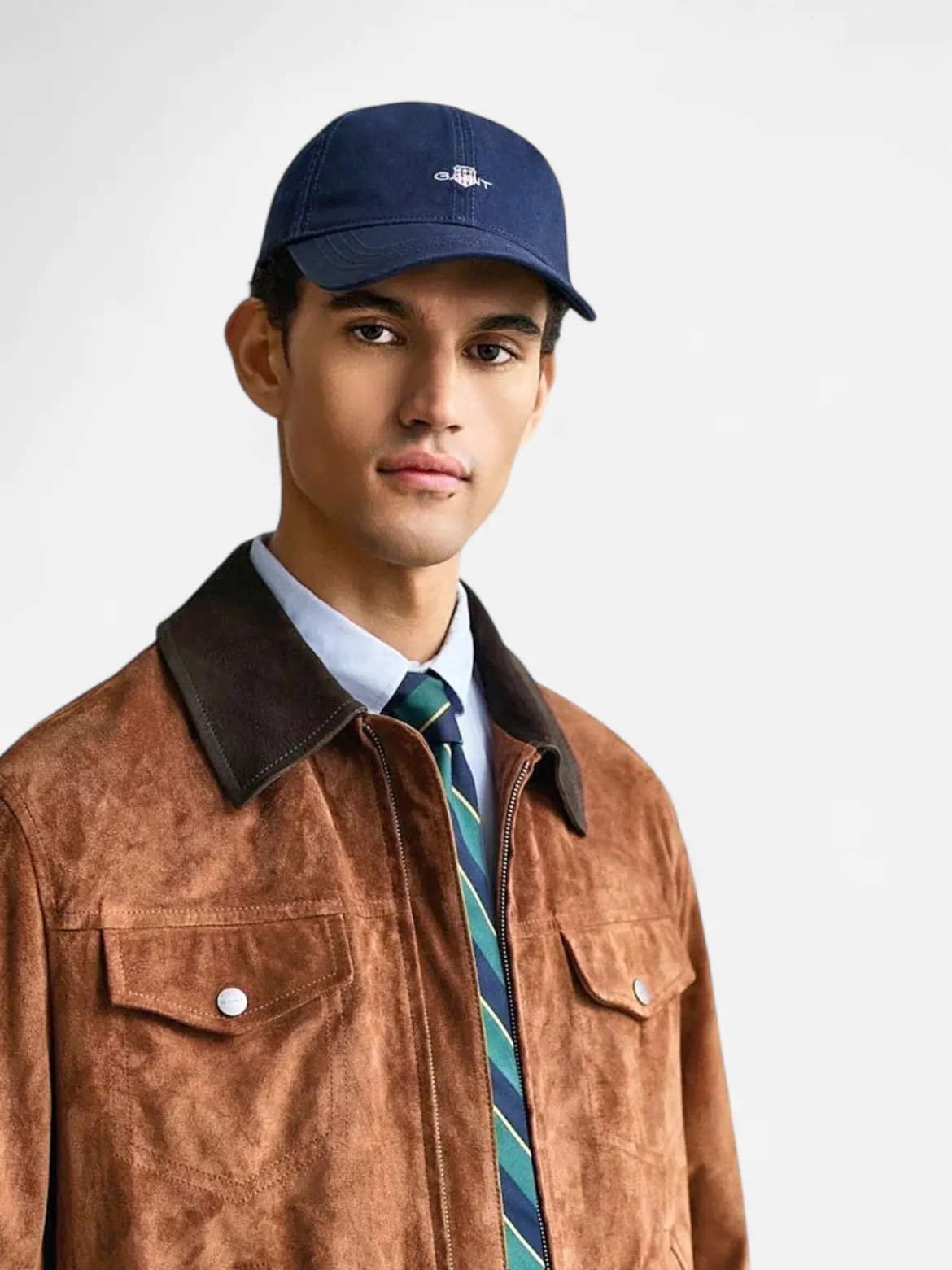 Gant lippis Shield Cotton Twill Cap, tummansininen