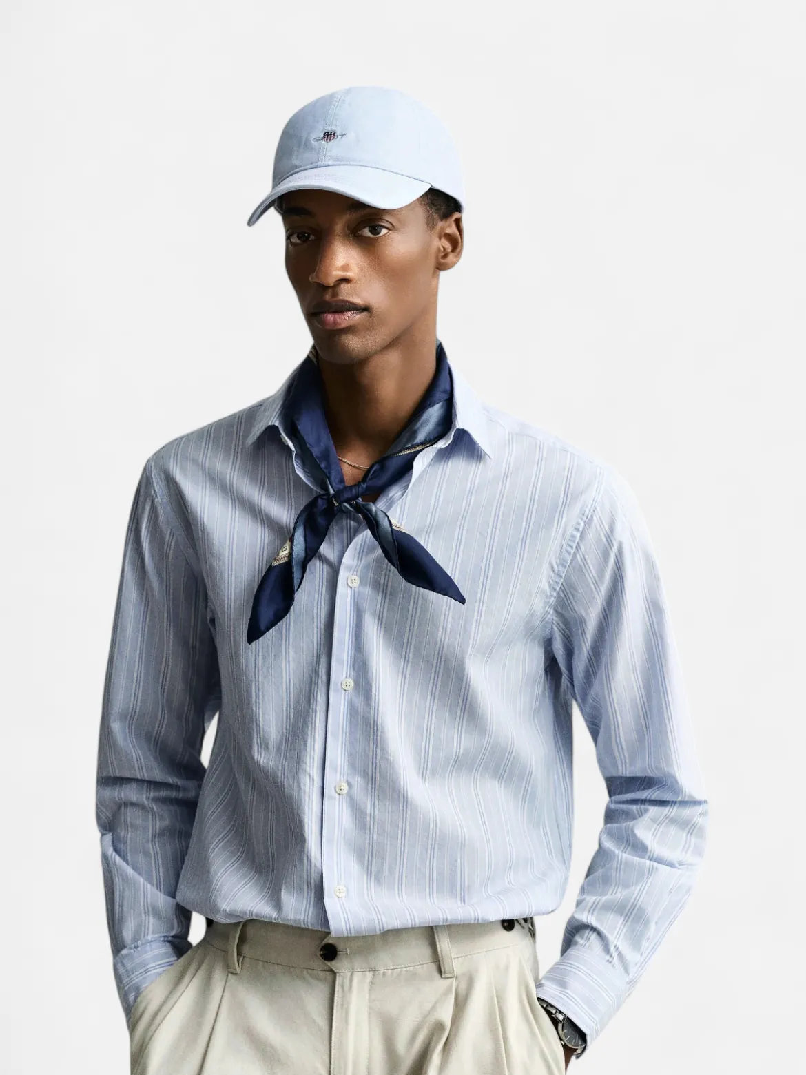Gant lippis Shield Sunfaded Cap, vaaleansininen