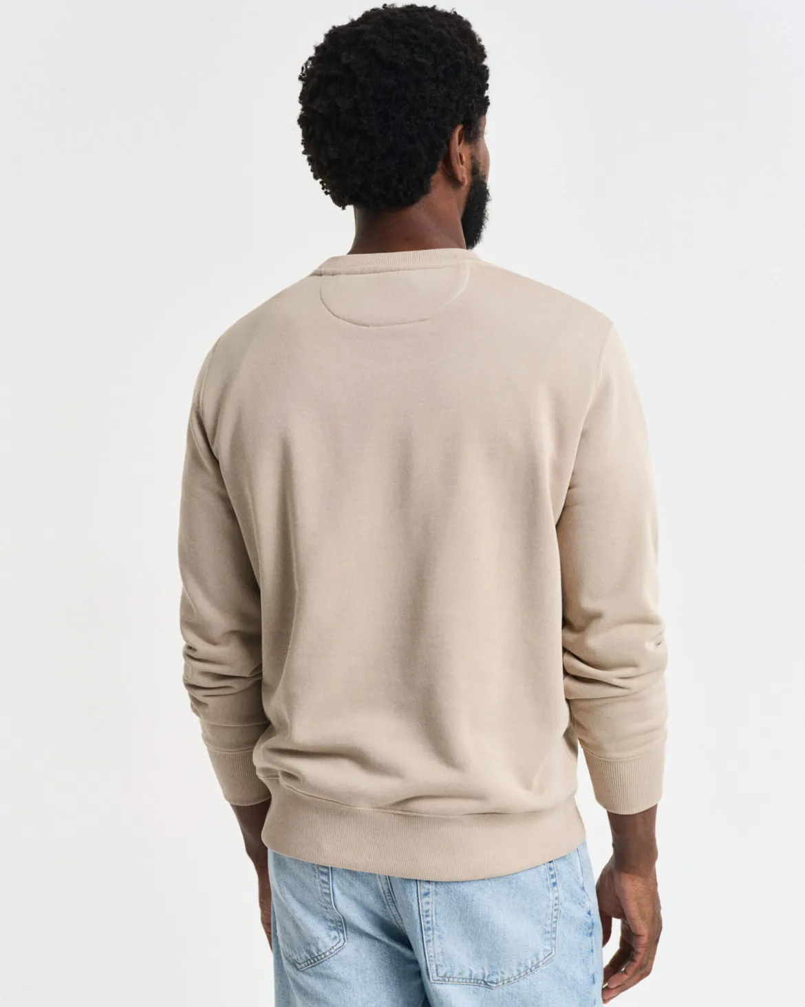 Gant Miesten Collegepaita, REG SHIELD C-NECK Beige