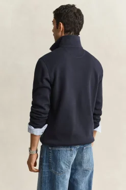 Gant miesten collegepaita Sacker Rib Half Zip, tummansininen