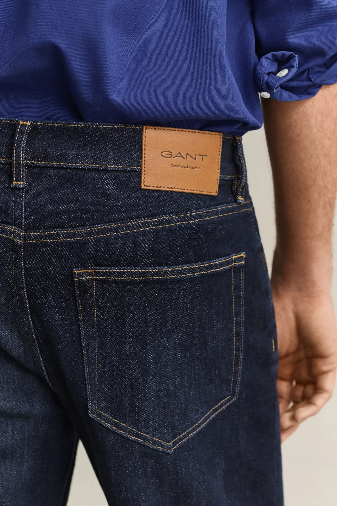 Gant miesten farkut Gant Jeans regular fit, sininen, indigo