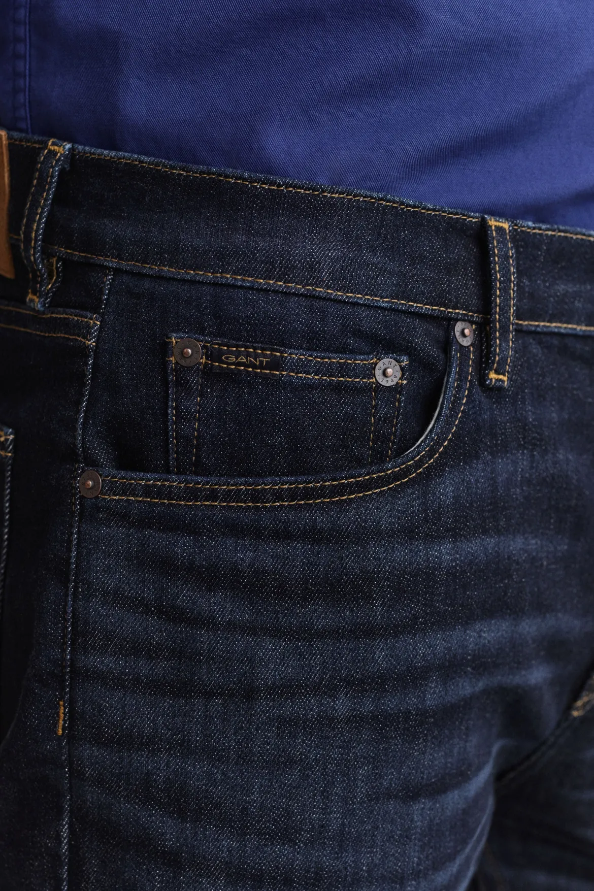Gant miesten farkut Gant Jeans regular fit, sininen, indigo