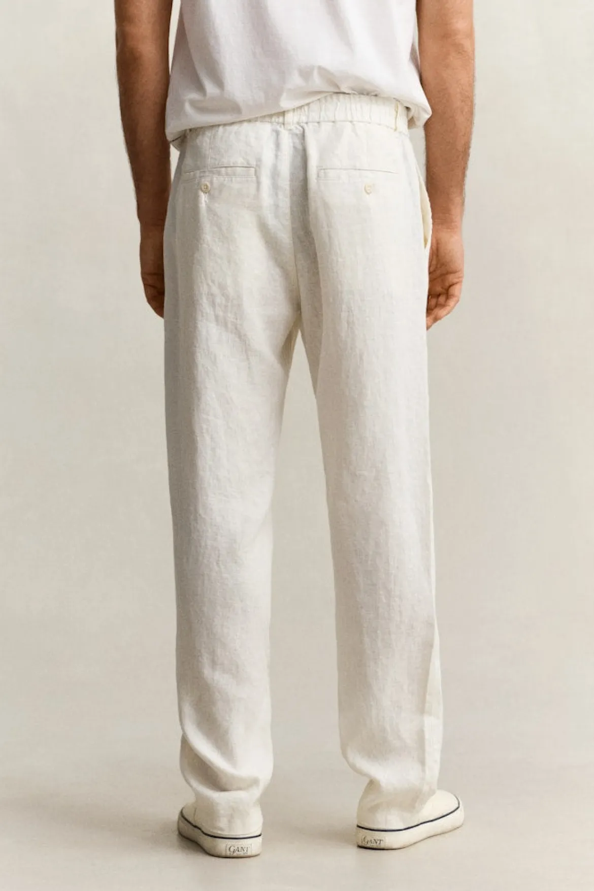 Gant miesten housut Regular Linen Pant, kerma