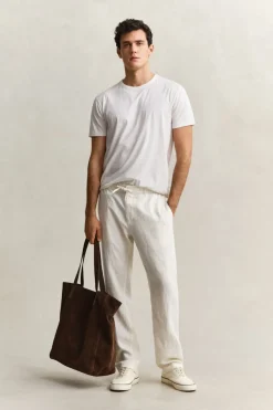 Gant miesten housut Regular Linen Pant, kerma