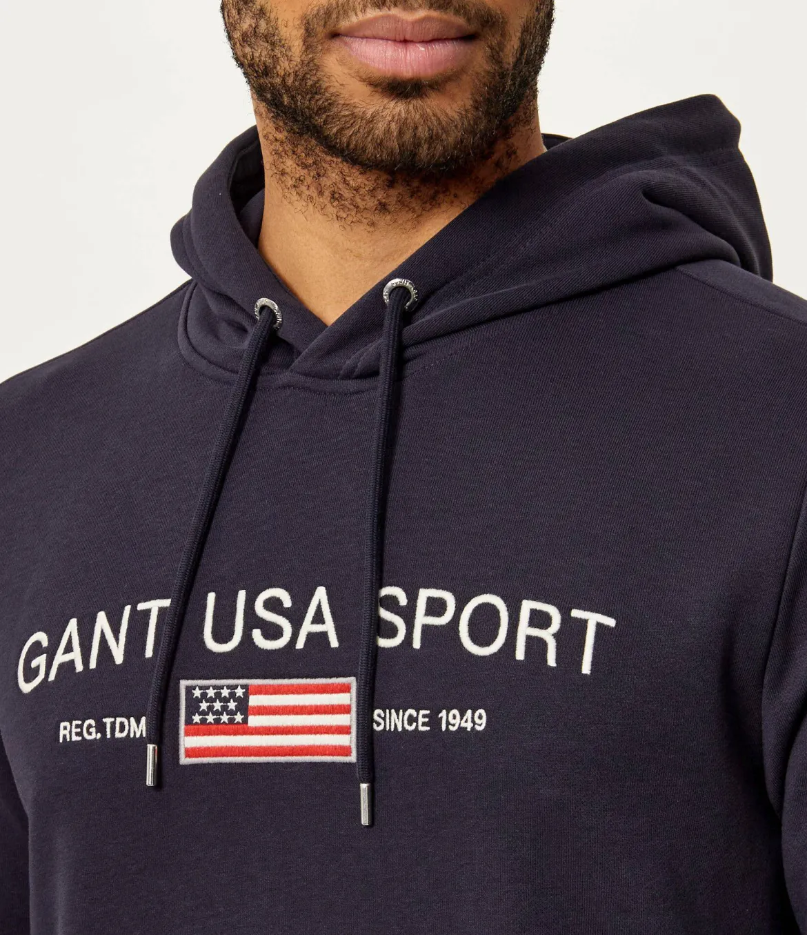 Gant miesten huppari Graphic Hoodie, tummansininen
