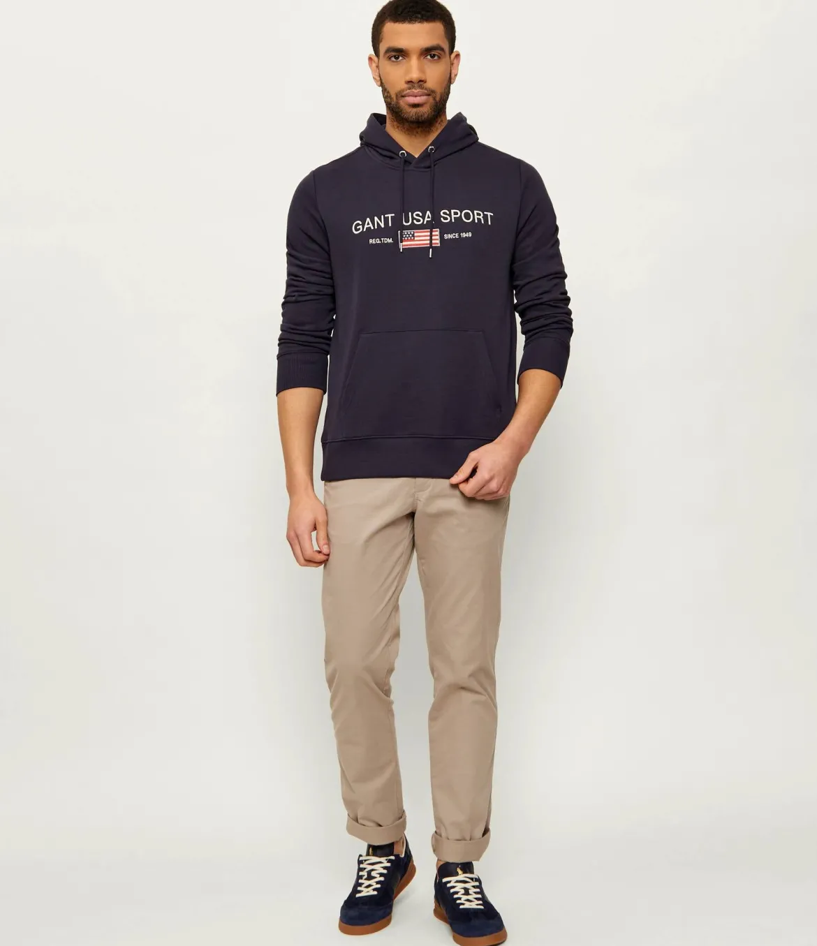 Gant miesten huppari Graphic Hoodie, tummansininen