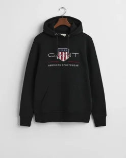 Gant miesten huppari REG ARCHIVE SHIELD HOODIE, musta