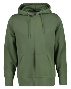 Gant miesten huppari Shield Zip Hoodie, vihreä