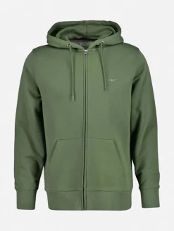 Gant miesten huppari Shield Zip Hoodie, vihreä