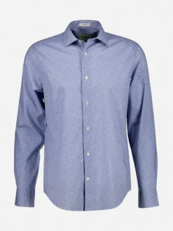 Gant miesten kauluspaita Regular Fit Poplin Shirt, Sininen kuosi