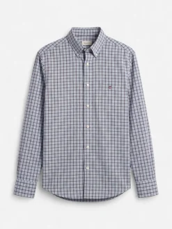Gant miesten kauluspaita Reg Poplin Check Shirt, sininen ruutu