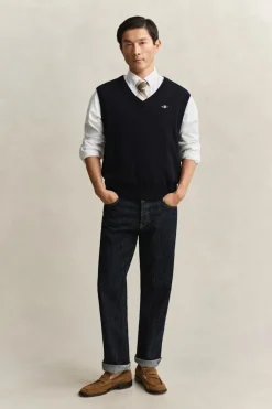 Gant miesten kauluspaita Slim Fit Classic Poplin Shirt, Valkoinen