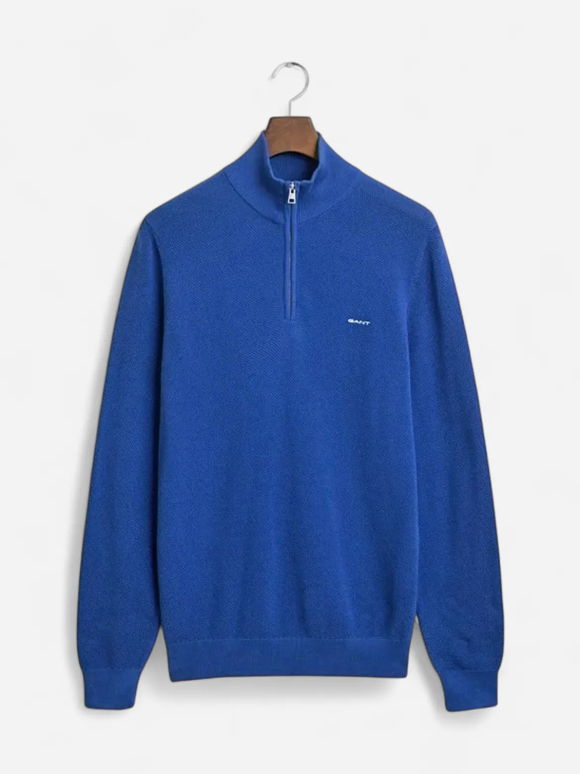 Gant miesten neule Cotton Pique Half Zip, sininen