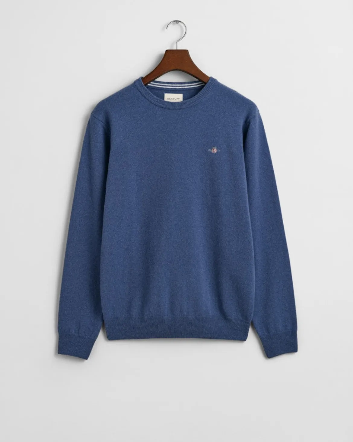 Gant Miesten Neulepaita, SUPERFINE LAMBSWOOL C-NECK Indigo