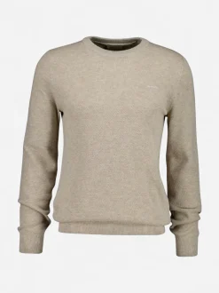 Gant miesten neulepusero Cotton Pique C-Neck, beige