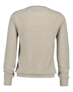 Gant miesten neulepusero Cotton Pique C-Neck, beige
