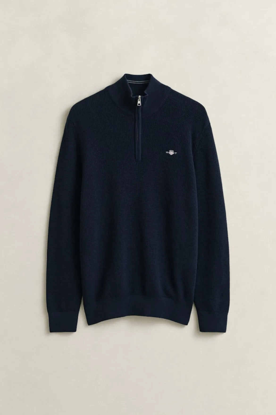 Gant miesten neulepusero Micro Textured Half Zip, tummansininen