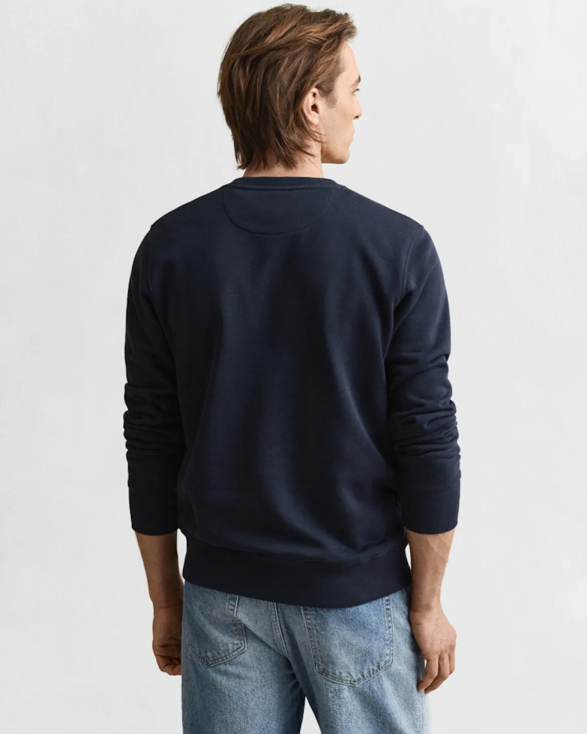 Gant miesten neulepusero Shield C-Neck, tummansininen