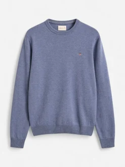 Gant miesten neulepusero Superfine Lambswool C-Neck, vaaleansininen