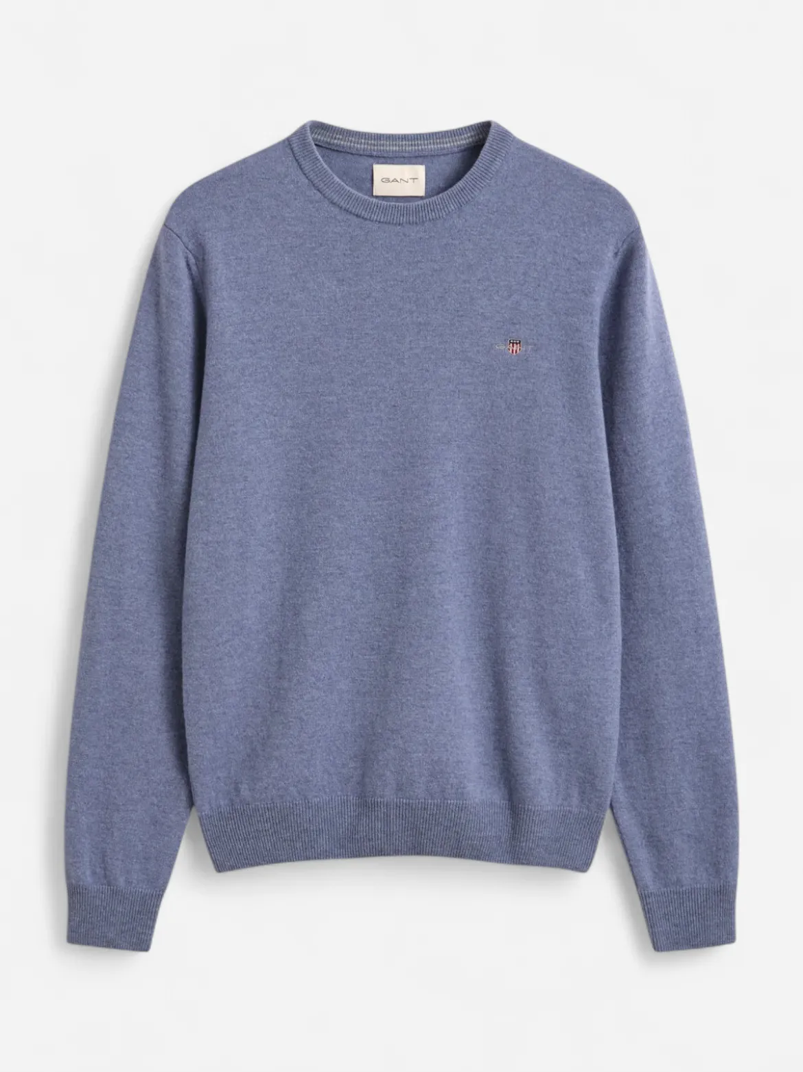 Gant miesten neulepusero Superfine Lambswool C-Neck, vaaleansininen