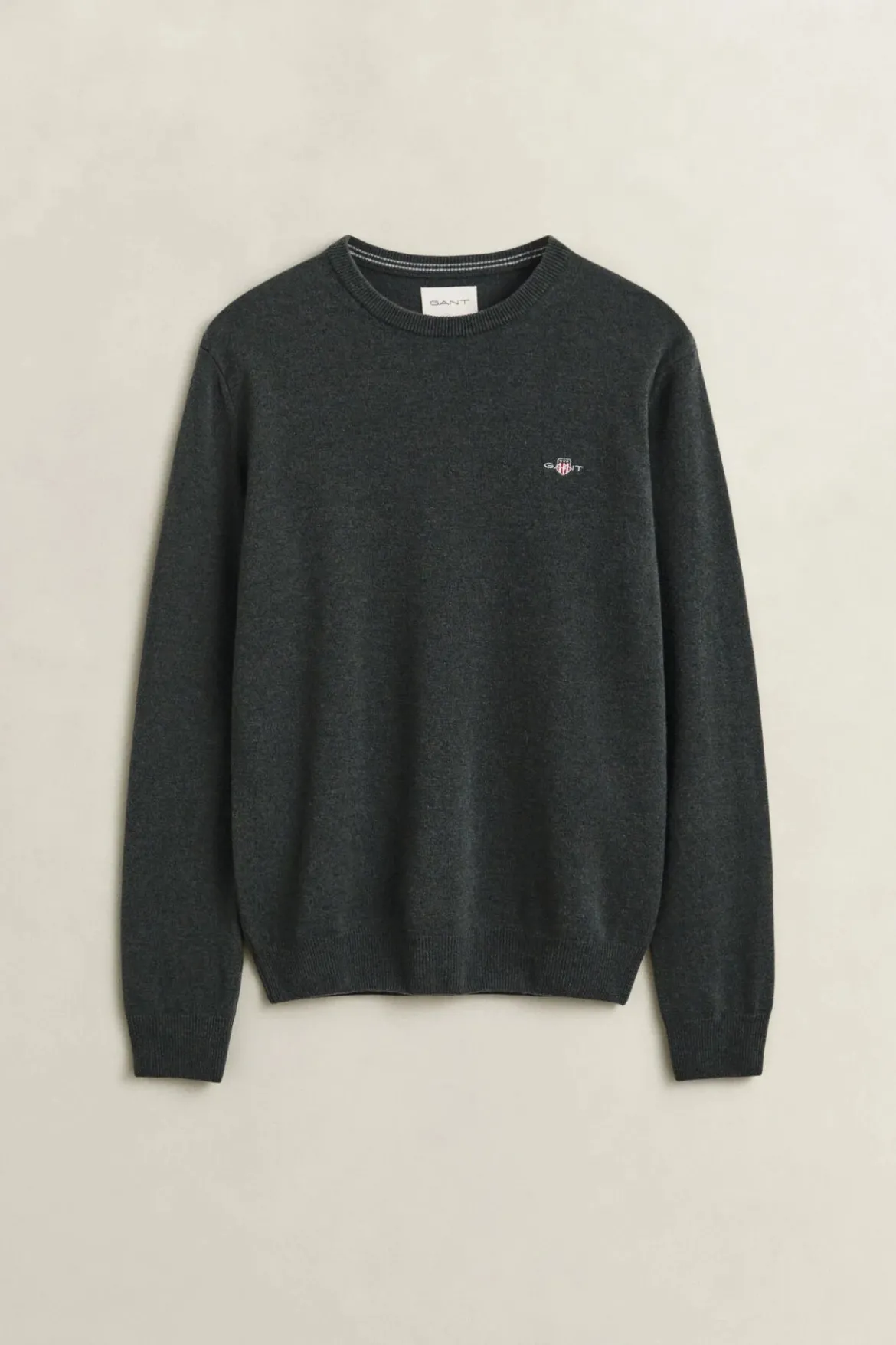 Gant miesten neulepusero Superfine Lambswool C-Neck, tummanvihreä