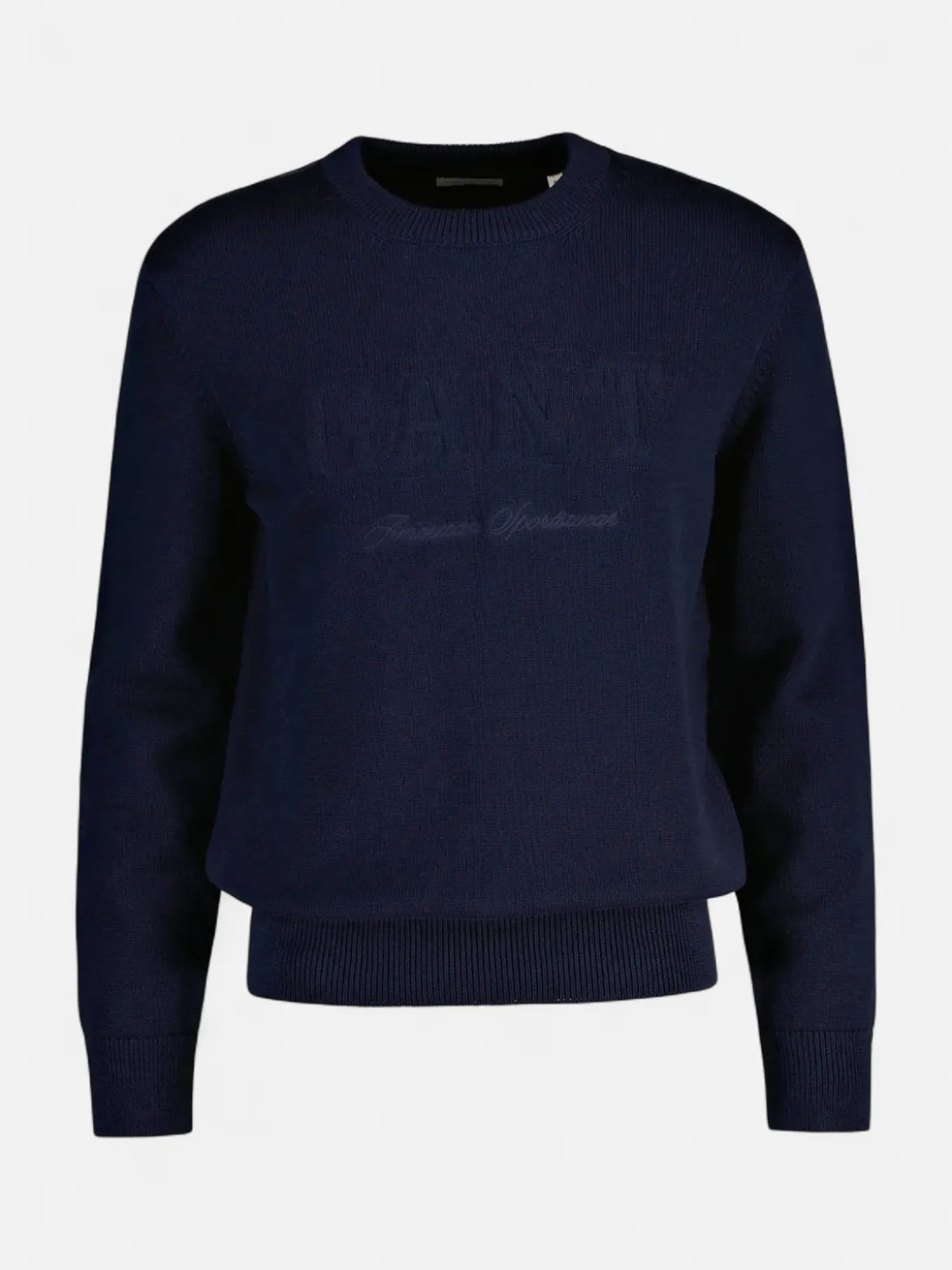 Gant miesten neulepusero Tonal Graphic C-Neck, tummansininen