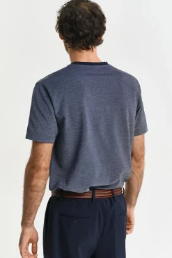 Gant miesten Pikeepaita 4-Col Oxford Ss Pique, Sininen, indigo