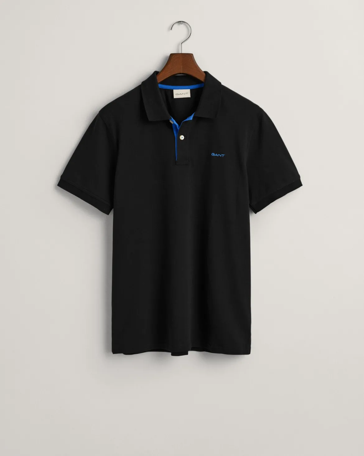 Gant miesten pikeepaita Contrast Piqué Polo Shirt, musta