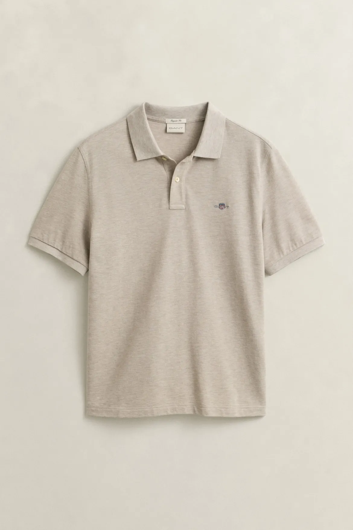 Gant miesten pikeepaita Reg Shield SS Piqué Polo, beige