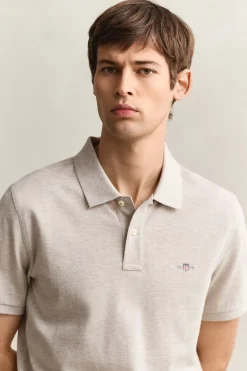 Gant miesten pikeepaita Reg Shield SS Piqué Polo, beige