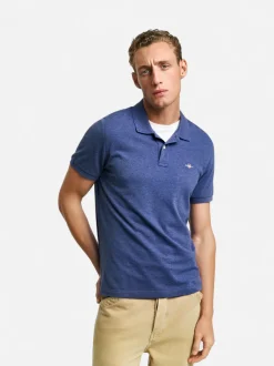 Gant Miesten Pikeepaita, REG SHIELD SS PIQUE Indigo