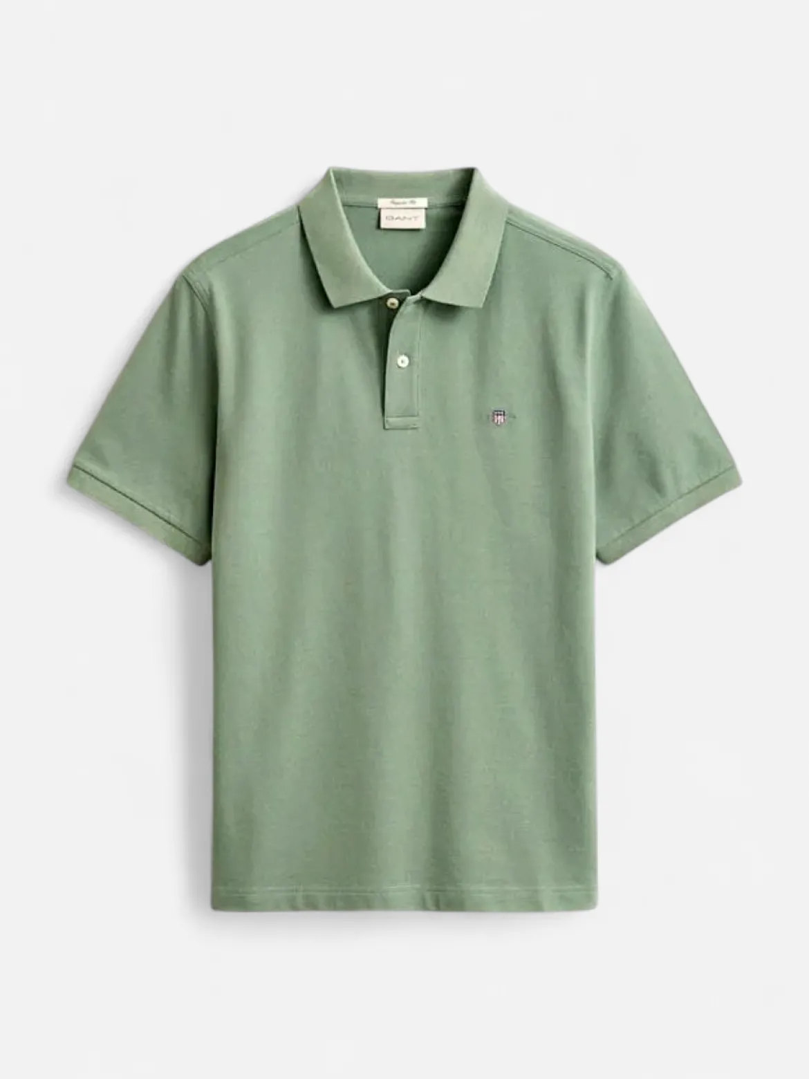 Gant miesten pikeepaita Regular Fit Shield Piqué Polo Shirt, vaaleanvihreä